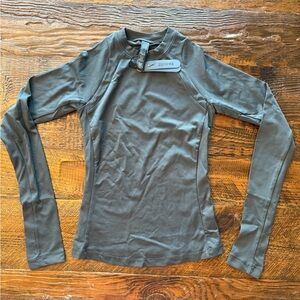 NWT SKIMS Nike Airy Dark Teal Long Sleeve Crew Neck Top size XXS